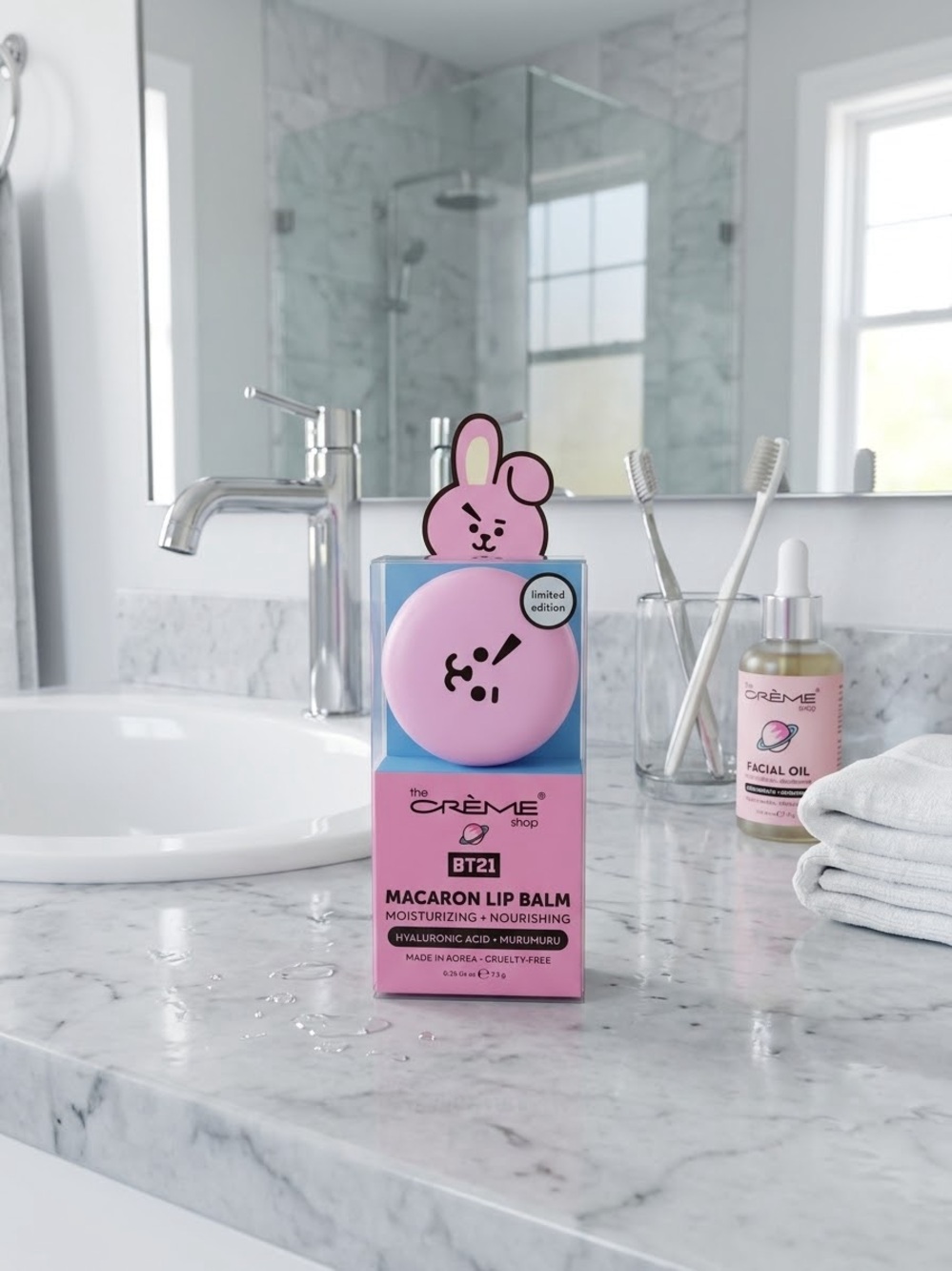 The Crème Shop BT21 Pink Macaron Lip Balm - Limited Edition